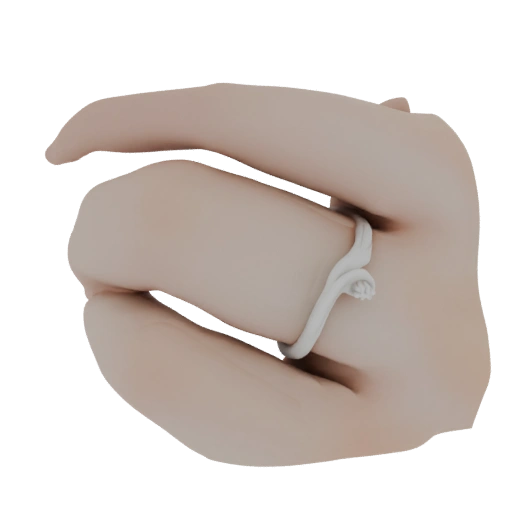 Elegant Serpent Ring 3D Model