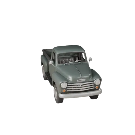 Vintage Pickup Truck 3D Model for Unity - Low Poly Game