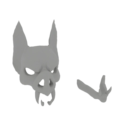 Scary Pig Mask and Dagger Prop
