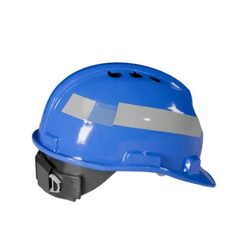 Warehouse Hard Hat Product Viz 3D model, three-quarter studio product render, showing plastic shells, form detail.