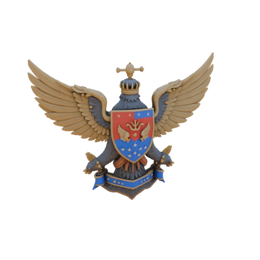 Coat of Arms of the Russian Federation with a Double-Headed Eagle