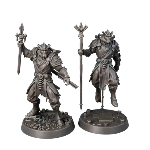 Heroic Beast Miniature modular kit 3D model preview showing silhouette, top-down kitbash view, pose and resin detail