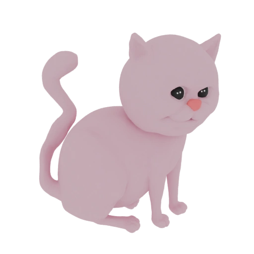 Pink Cat 3D Model