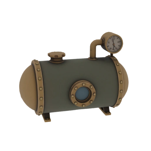 Steampunk Pressure Tank with Gauge