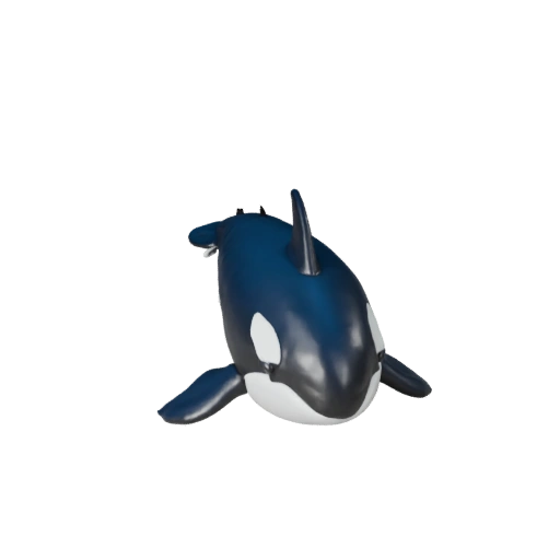 Hoher Poly Schwertwal 3D-Modell - Detailliertes STL-Asset für den Druck