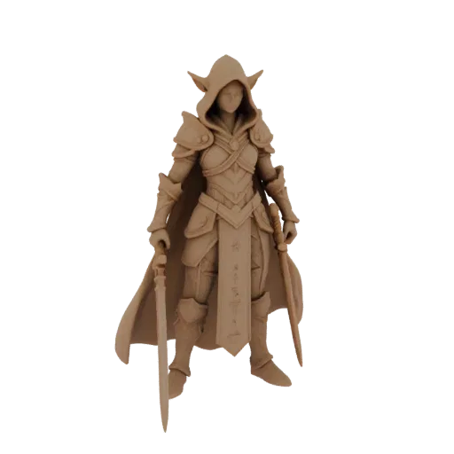 Fantasy Elf Rogue Miniature STL - Casting