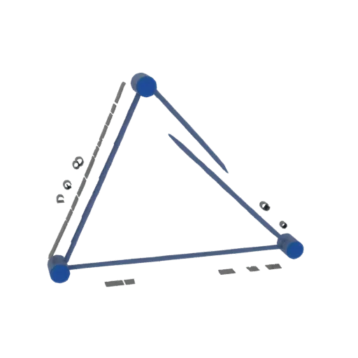 3D model of an isosceles trapezoid with a bottom base of 116 mm, top base of 64.5 mm, and height of 106 mm, with 3 mm rounded