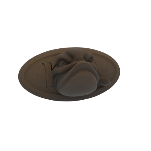 Grumpy Fish Emblem 3D Model