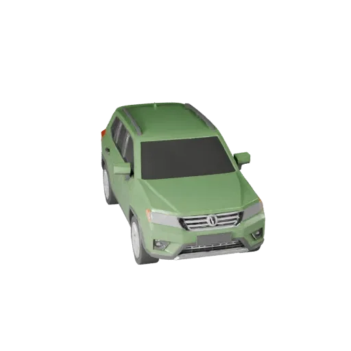 Low Poly Family Suv 3D Model for Unity & Unreal PBR Asset