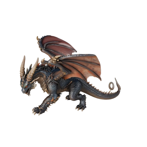 Modello 3D Drago della Tempesta Cartone Animato - Asset Stilizzato per Animazione