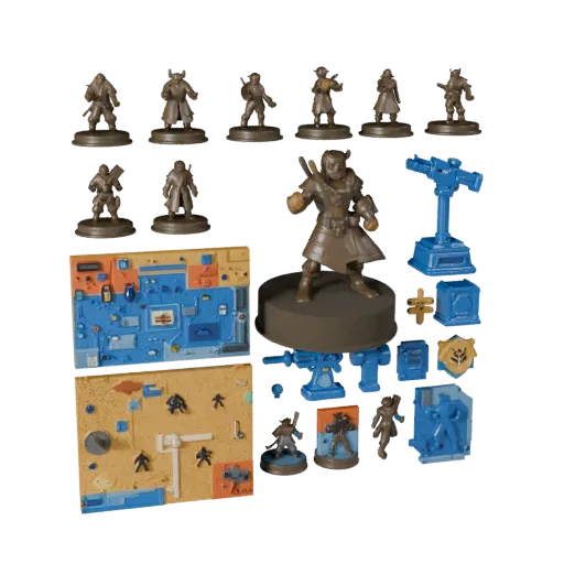 Space Miniature Scene stylized 3D model preview showing layered parts, three-quarter game view, depth and display scale