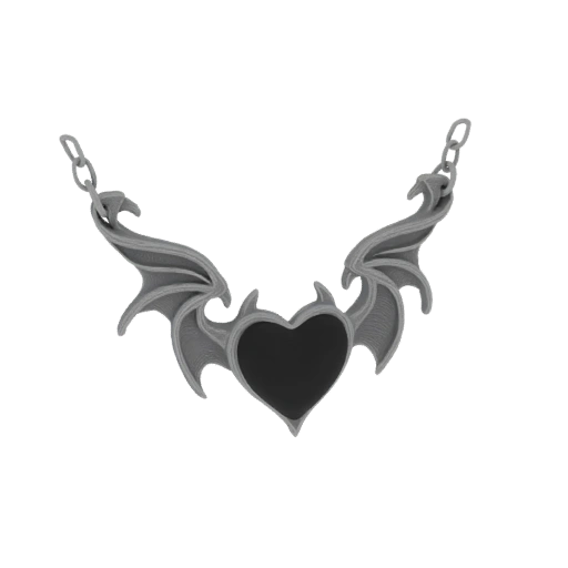 Gothic Heart Necklace Pendant