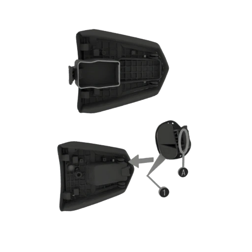 Motorcycle Seat Base with Integrated Storage Compartment