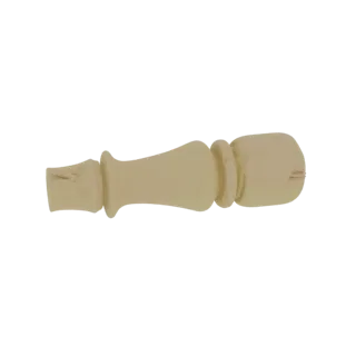 3D model of a decorative wooden chess king finial with a classic, turned design and a light wood texture.
