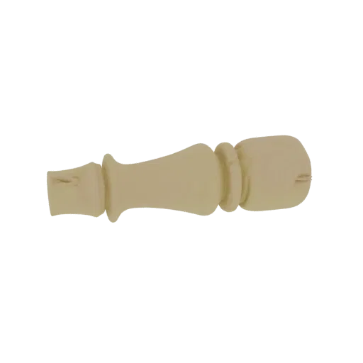 3D model of a decorative wooden chess king finial with a classic, turned design and a light wood texture.