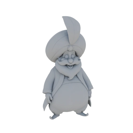 Chubby Genie with Turban 3D Model