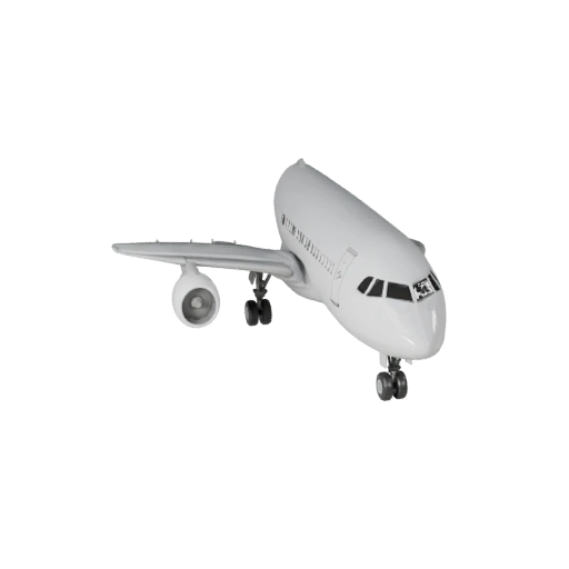 Aereo di Linea Commerciale High Poly Modello 3D per Rendering in Studio