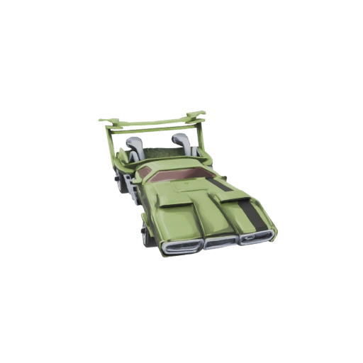 Retro Sci-Fi Muscle Car 3D Model