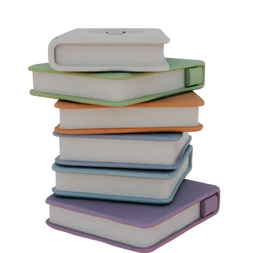 Modern Book Stack Printable 3D model, isometric STL render, showing ceramic, recognizable everyday shapes.