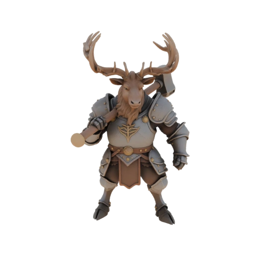 Knight Deer with Hammer