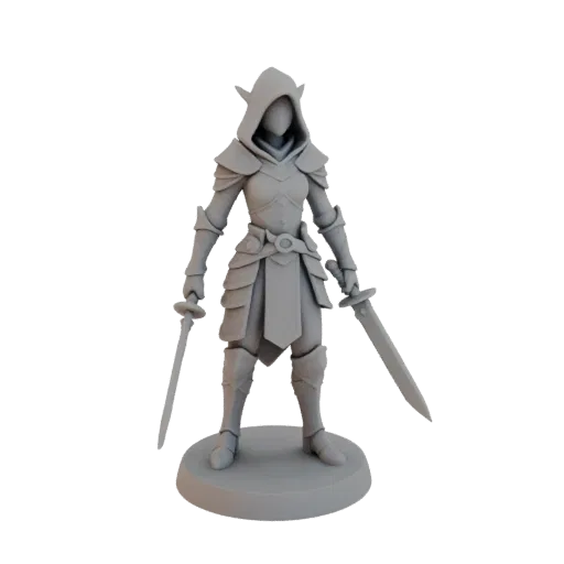 Fantasy Elf Rogue Miniature STL