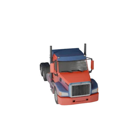 High Poly Semi Truck 3D Model for Studio Renders - PBR