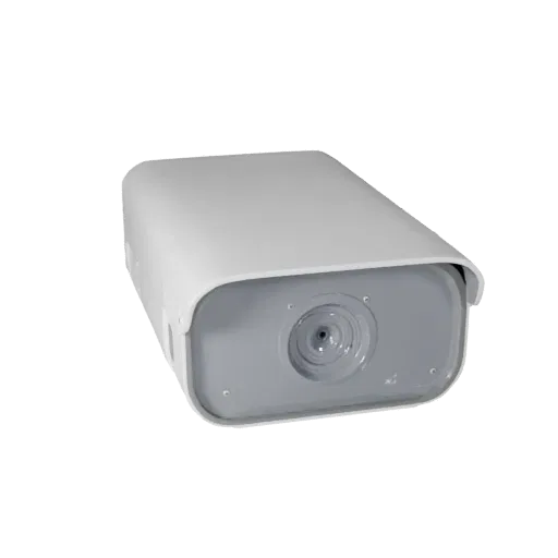 Voice Controlled Security Camera 3D model, three-quarter front view, AR viewer studio render, showing detail and scale.