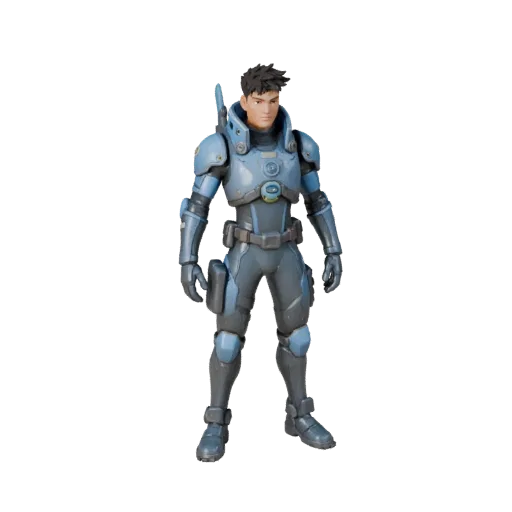 Cyberpunk Command BOSS Commander Character Model - Rigged