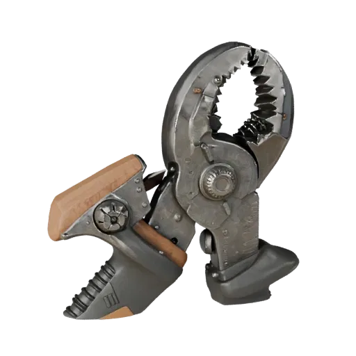 Vintage Pliers High Poly 3D model, close-up studio render, showing painted metal, clear grip zones.