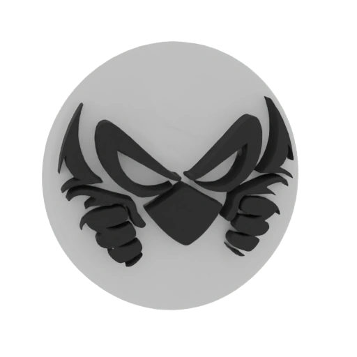 Stylized Bird Emblem Keychain