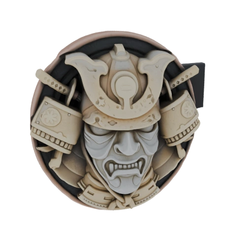 Samurai Mask Belt Buckle