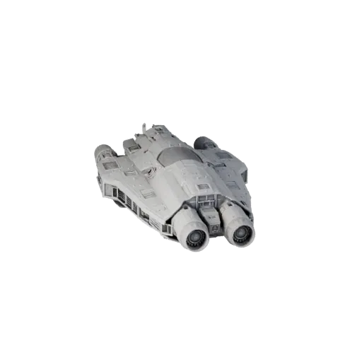 Modèle 3D STL de Cargo de l'Espace Lointain Imprimable, vue d'affichage isométrique, atout de véhicule prêt à imprimer avec s