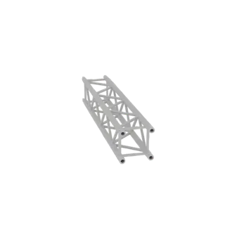 A 3D render of a lightweight, gray-colored truss structure against a black background, showcasing its geometric lattice desig