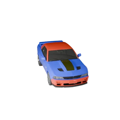 Cartoon Sports Car 3D Model for Stylized Games PBR Asset