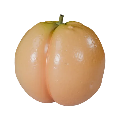 Ripe Orange Realistic 3D model, three-quarter studio render, showing skin pores, recognizable fruit forms.