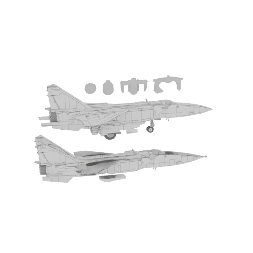 MiG-25 Foxbat Fighter Jet 3D Model