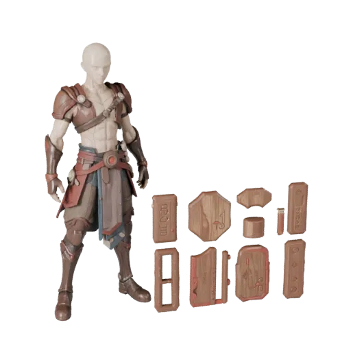 Anime Arcane Monk Character Model - Rigged