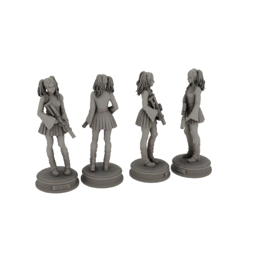 Anime Girl with Sniper Rifle Miniature
