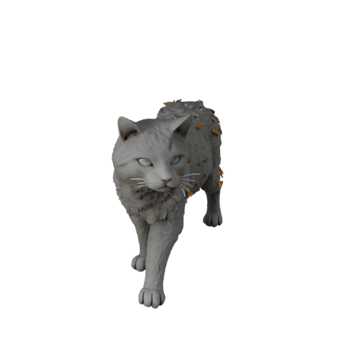 Modelo 3D Gato Ragdoll de Alta Poligonagem - Asset STL Detalhado para Impressão