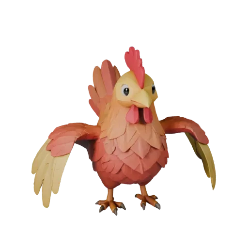 High Poly Chicken 3D Model - Detailed STL Asset for Printing