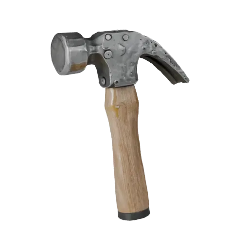 Heavy Duty Hammer Realistic 3D model, three-quarter studio render, showing painted metal, functional silhouettes.