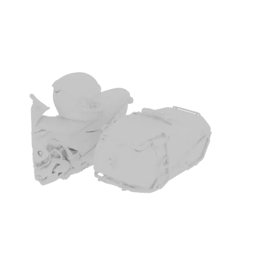Modelo 3D de alforge lateral direito para Honda Valkyrie Rune 1800, vista lateral