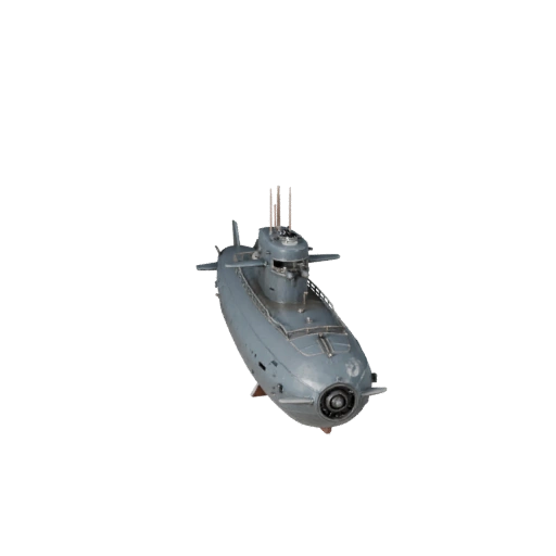 U-Boot aus der Vintage-Zeit 3D-Modell für Blender & Spiele - PBR