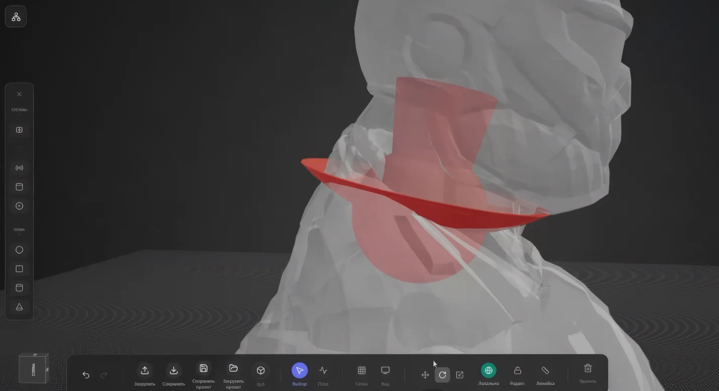 modelo STL e OBJ em preparação no Riggable